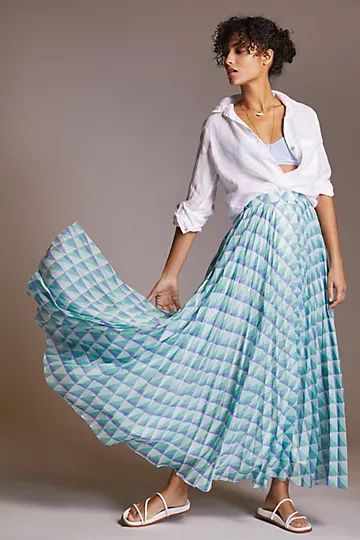 Pleated Maxi Skirt | Anthropologie (US)