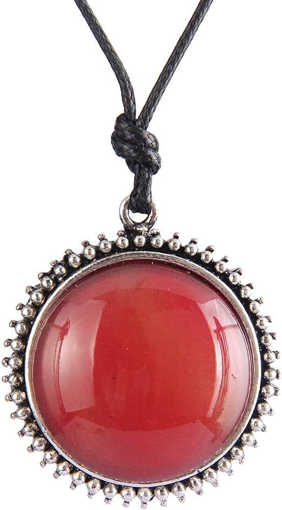 AZORA Handmade Bronze Color Multiple Ring Pendant Necklace Boho Style Long Leather Rope Sweater N... | Amazon (US)