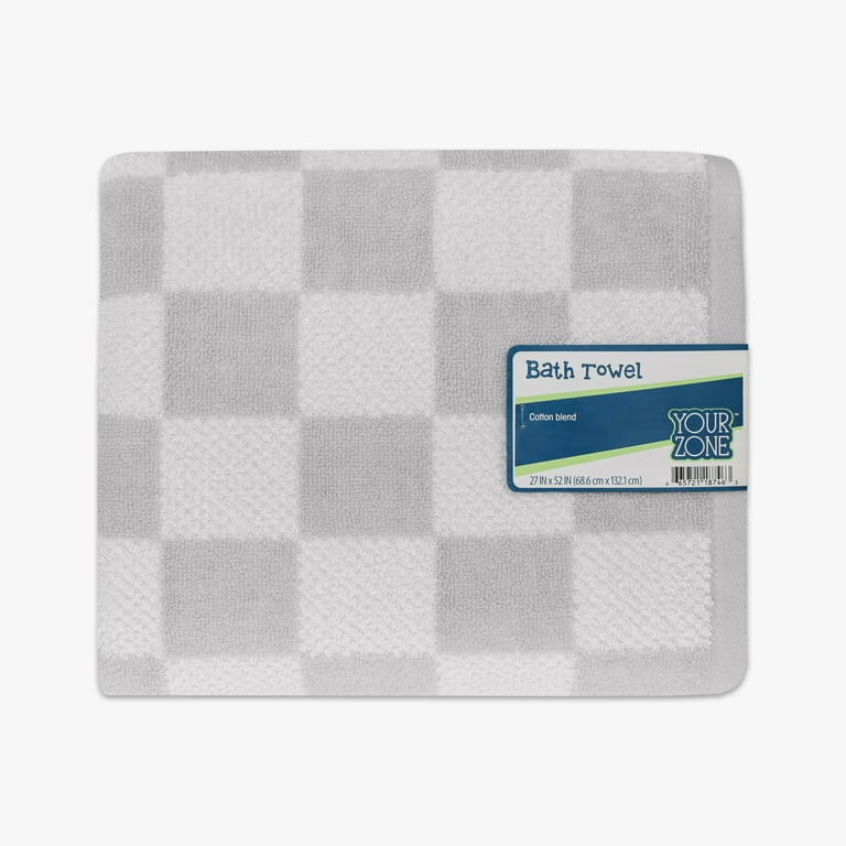 Your Zone Kids Bath Towel Cotton Blended Fabric, Gray | Walmart (US)