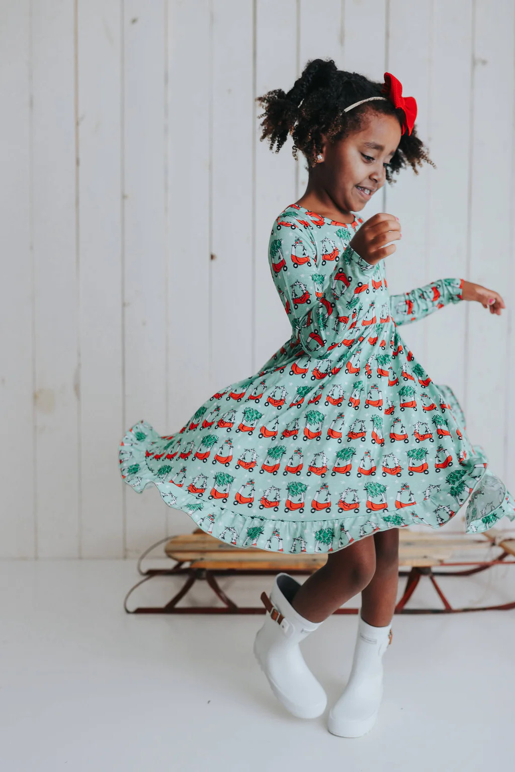 MERRY LITTLE CHRISTMAS DREAM RUFFLE DRESS | Dream Big Little Co.