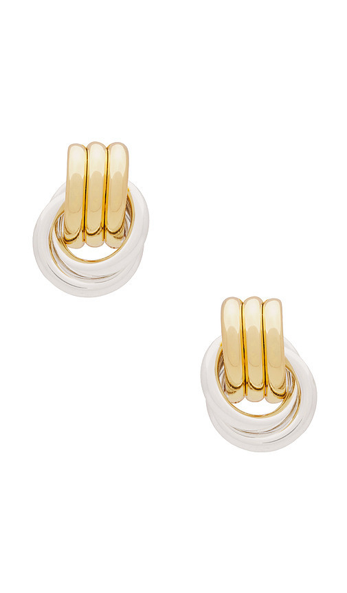 Heaven Mayhem Baby Knot Earrings in Metallic Gold,Metallic Silver. | Revolve Clothing (Global)
