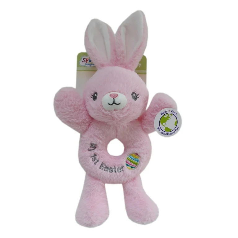 Spark Create Imagine 9.5" Bunny Rattle Plush, Pink for all ages, unisex - Walmart.com | Walmart (US)