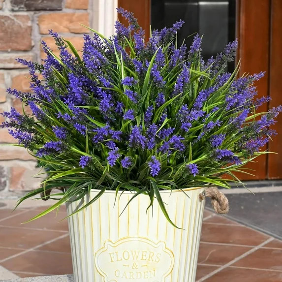 Waipfaru 20 Bundles Artificial Lavender Plants Outdoor, UV Resistant Fake Flowers,Realistic Faux ... | Walmart (US)