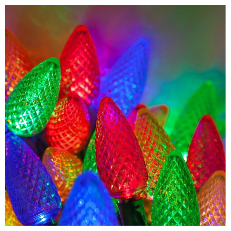 C9 Multicolor Christmas Lights Set of 25, 17 Ft, Multi Colored Christmas Lights Outdoor C9 LED Ch... | Walmart (US)