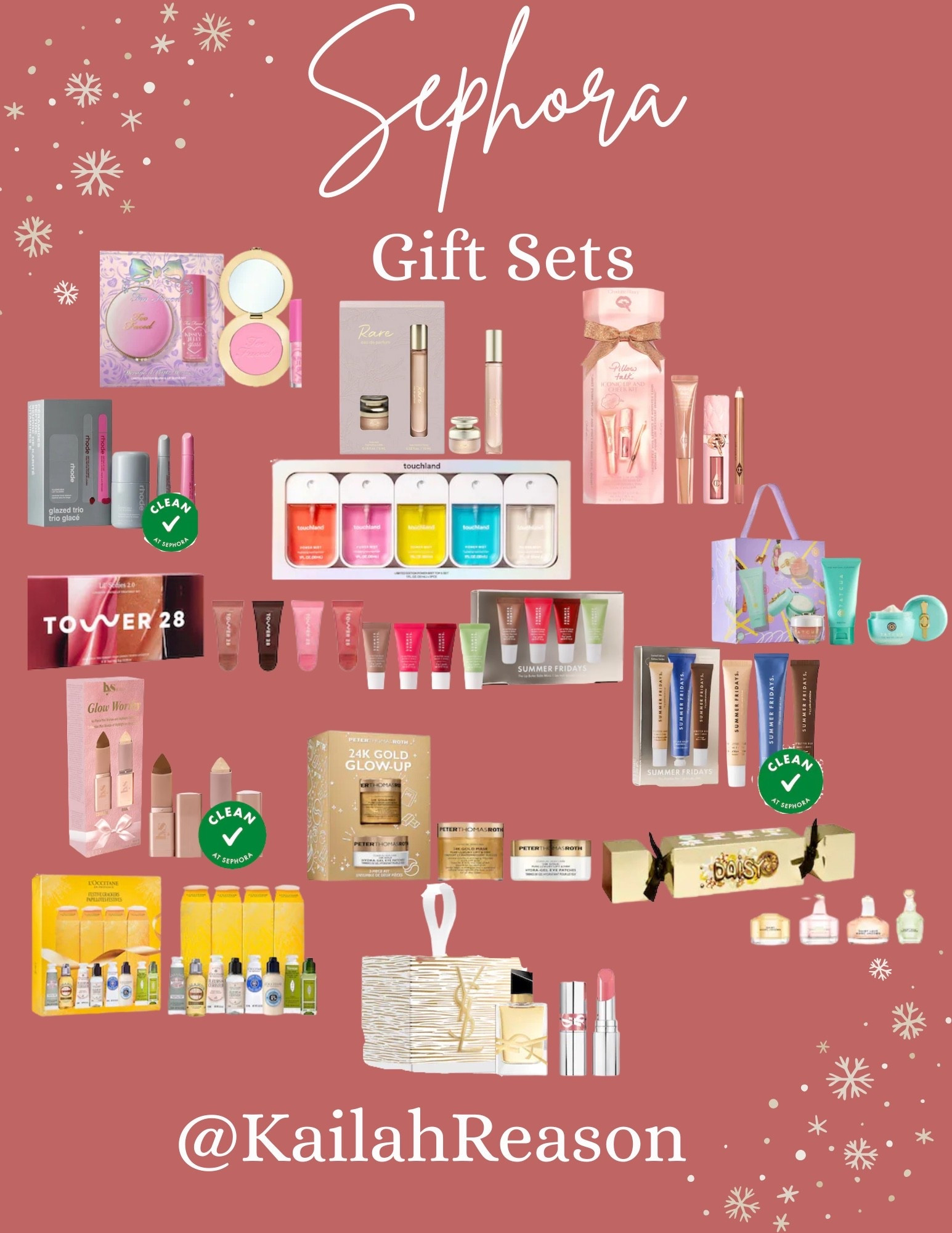 Looking for the perfect holiday gift? 🎁 These Sephora gift sets are my go-tos for skincare + makeup lovers! From Rare Beauty to Summer Fridays — everything’s linked!!💋