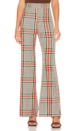 Plaid Jules Pant in Rust Combo | Revolve Clothing (Global)