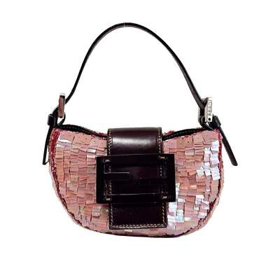 FENDI Pink Sequin Croissant Purse | eBay US