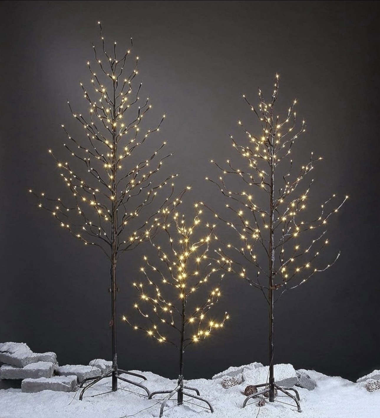 Amazing Amazon sale going on for my best seller at Christmas time . . . This trio of pre-lit Christmas Trees with warm white lights and brown branches. All three trees are on sale for $137! Trees measure 3’, 5’ and 6’. They add just the right amount of twinkle at Christmas time! ✨✨