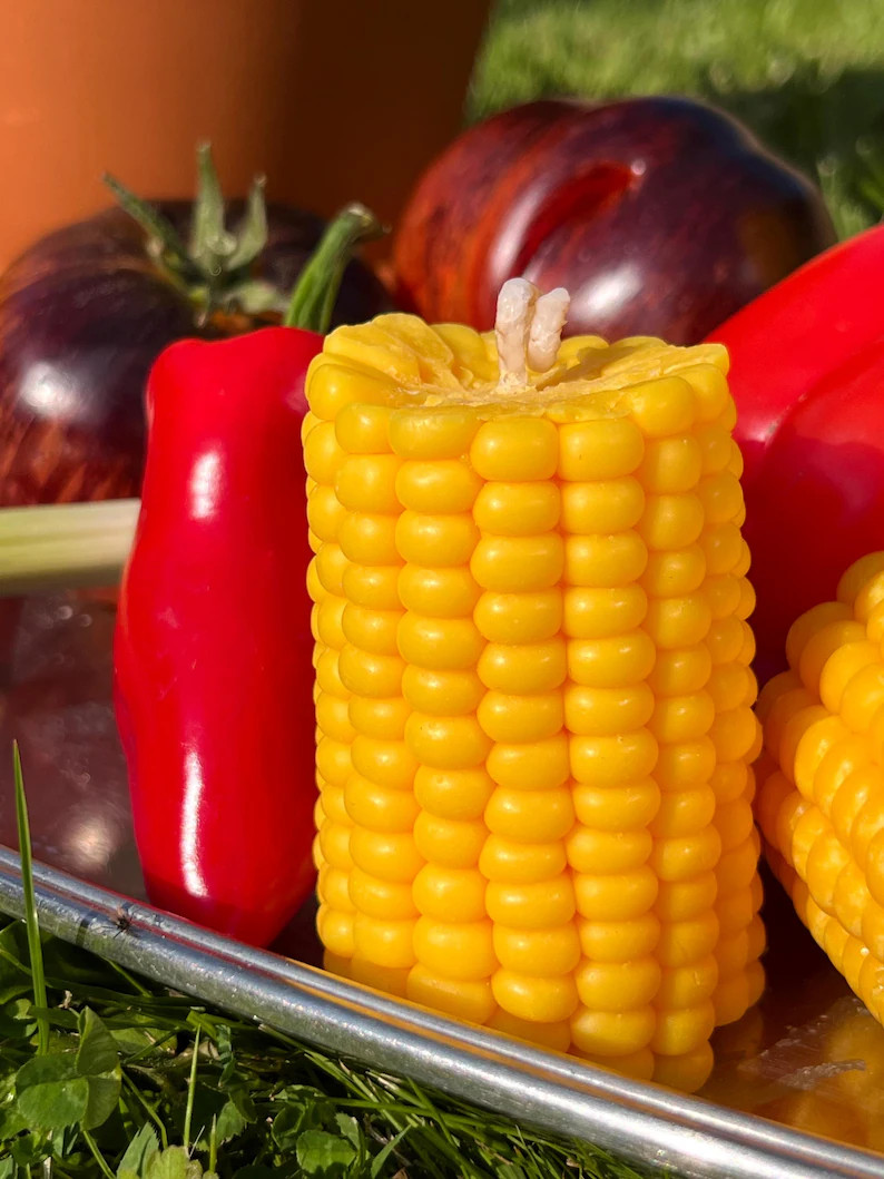 Corn Cob Beeswax Candle Table Decor, Vegetable Candle, Thanksgiving Gift, Autumn Gift Idea, Uniqu... | Etsy (US)