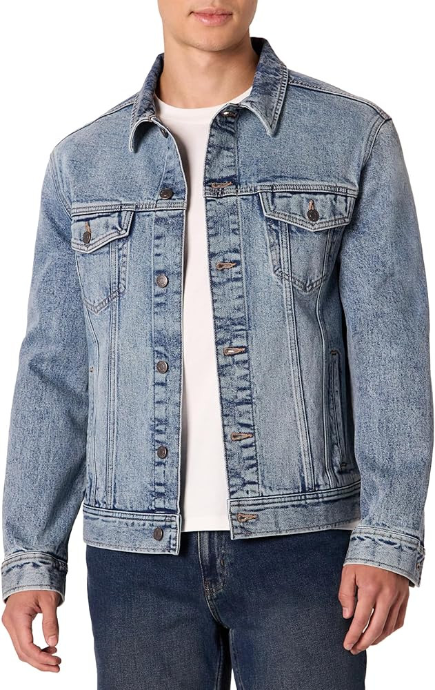Amazon Essentials Men's Regular-Fit Low Stretch Denim Jacket | Amazon (US)