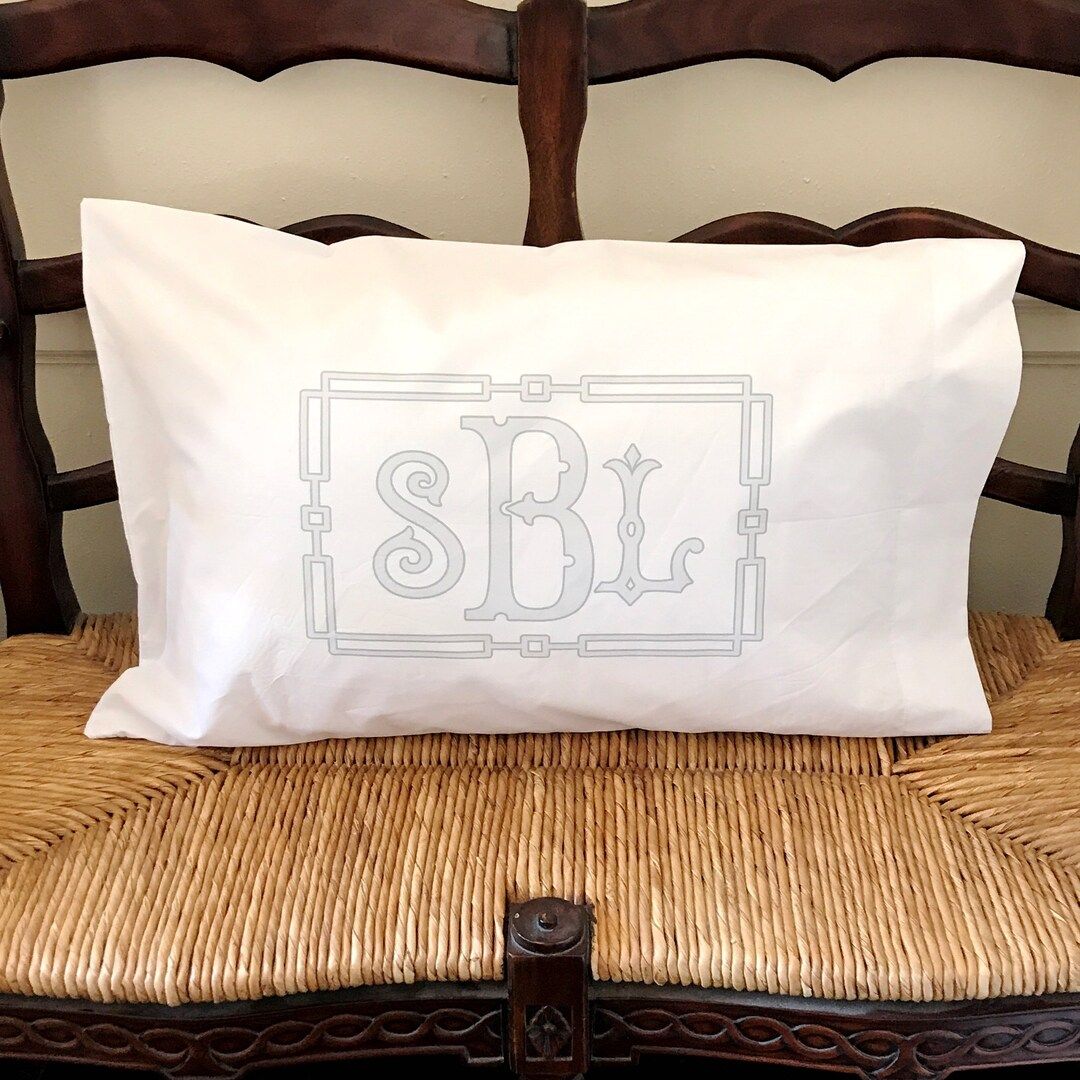 Monogram Standard Pillowcase Personalized Pillowcase Hostess - Etsy | Etsy (US)