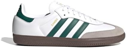 adidas Samba OG Men's Shoes, Cloud White/Collegiate Green/Clear Granite, Size 9.5 | Amazon (US)