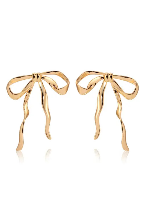 Ettika Organic Bow Earrings in Gold at Nordstrom | Nordstrom