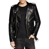 Men's Black Genuine Leather Biker Jacket, Handmade Soft Motorcycle Jacket For Men, Gift Him | Etsy (US)