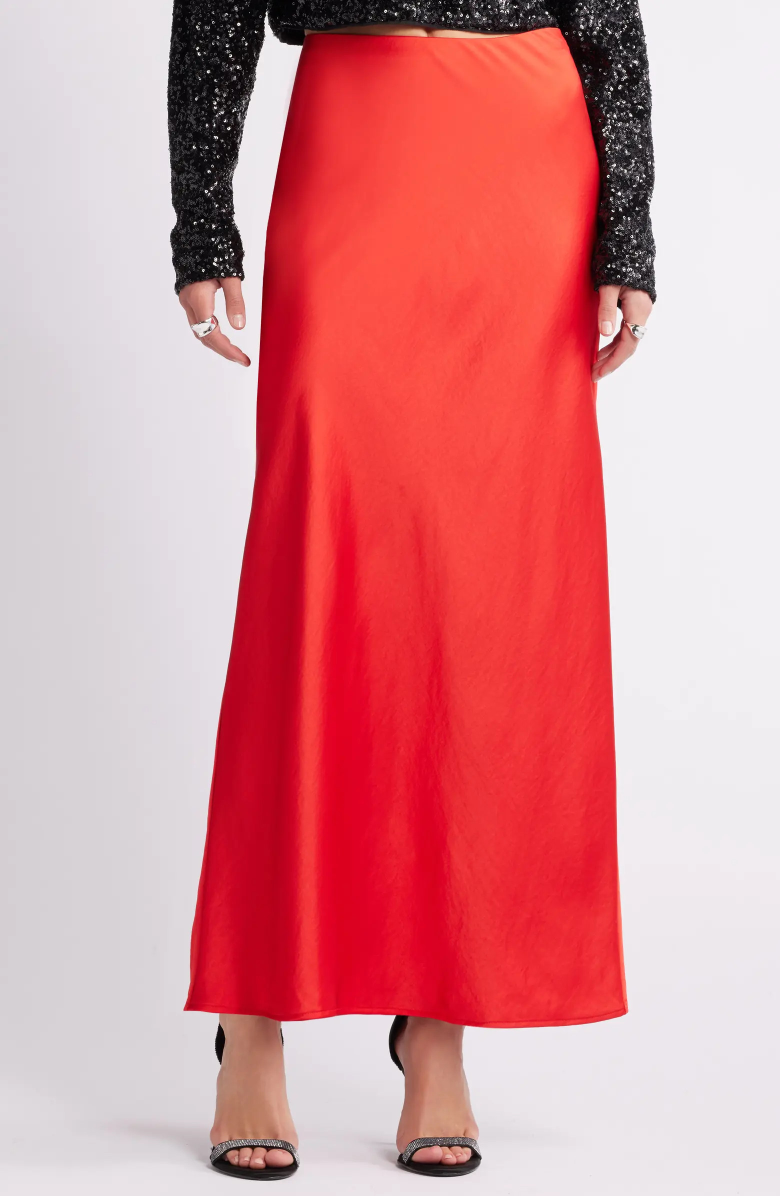 Open Edit Bias Cut Maxi Skirt | Nordstrom | Nordstrom