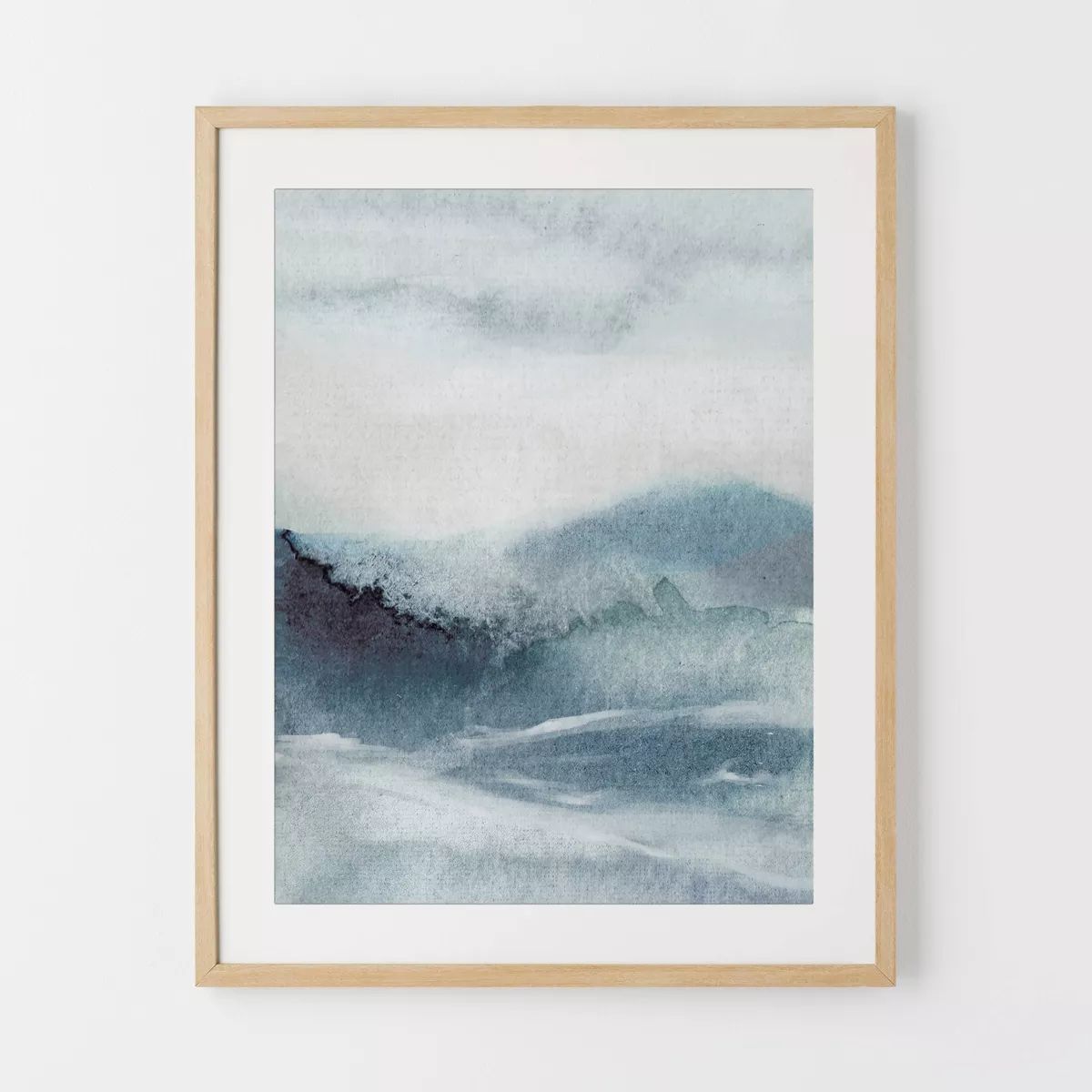 24" x 30" Ocean Abstract Framed Wall Poster Prints Blue - Threshold™ designed with Studio McGee | Target