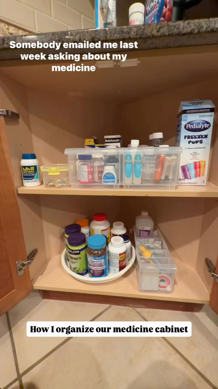 How I organize our medicine cabinet