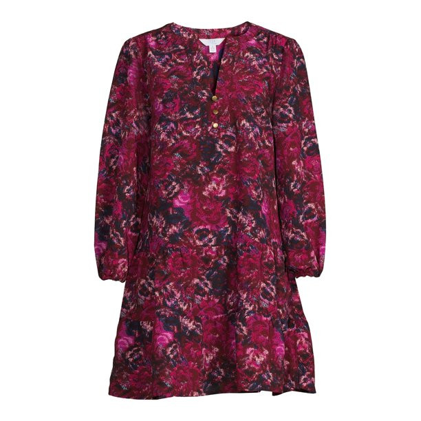 Time and Tru Women's Woven Tiered Dress | Walmart (US)