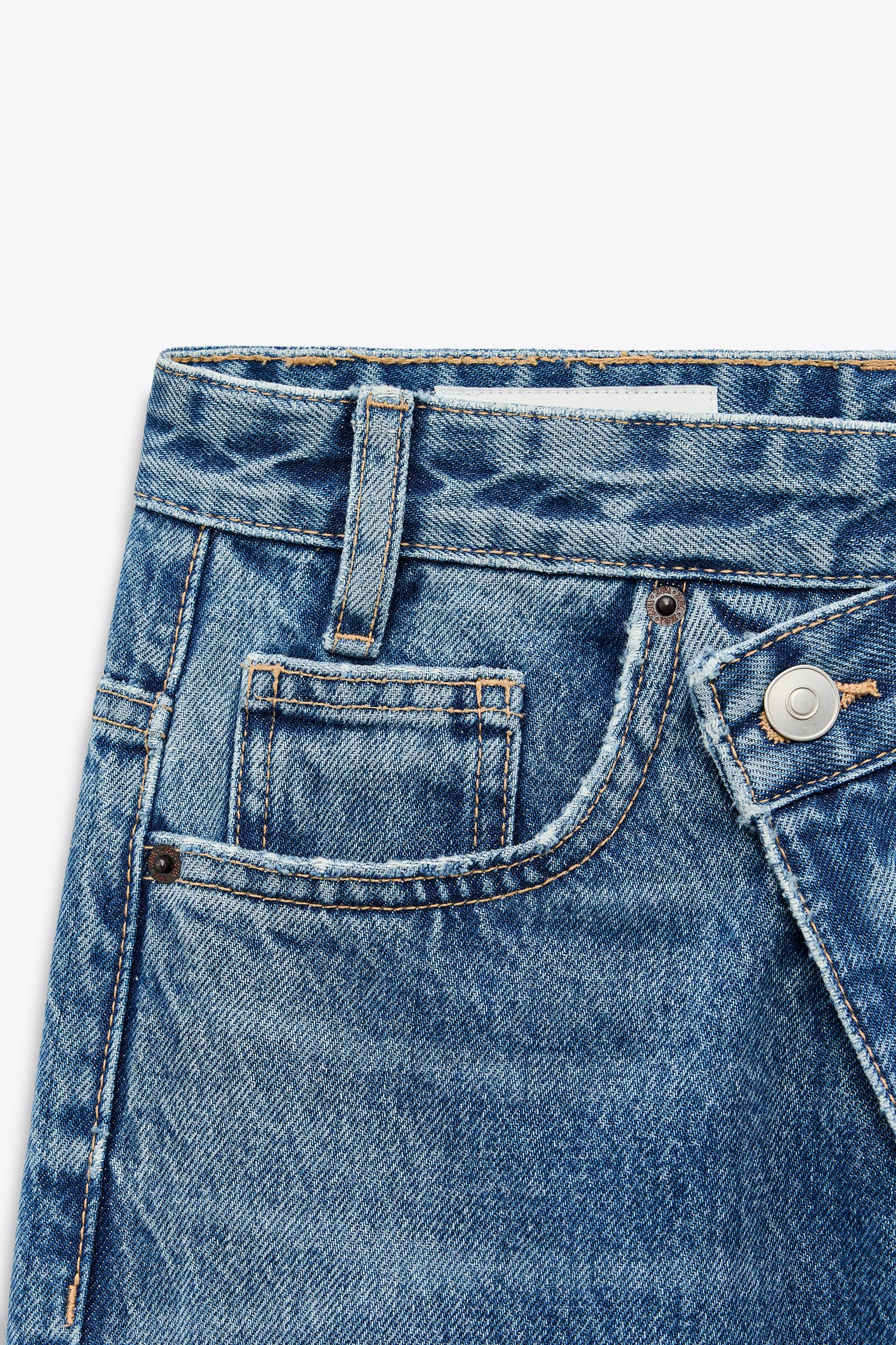 TRF WIDE-LEG HIGH-WAIST JEANS WITH WRAPAROUND WAIST | Zara UK