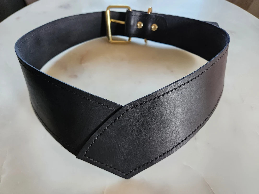 One-of-a-kind Handmade Full-grain Leather V-shaped Vintage Belt - Etsy | Etsy (US)