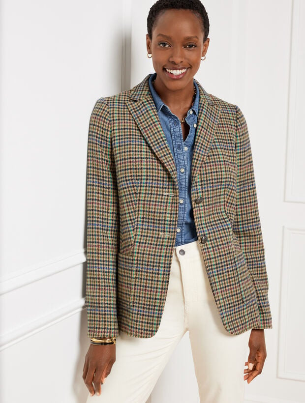 Classic Shetland Blazer - Lively Plaid | Talbots