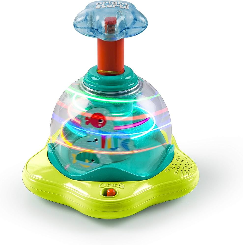 Bright Starts Press & Glow Spinner Cause and Effect Musical Baby Toy, Age 6 Months+ | Amazon (US)