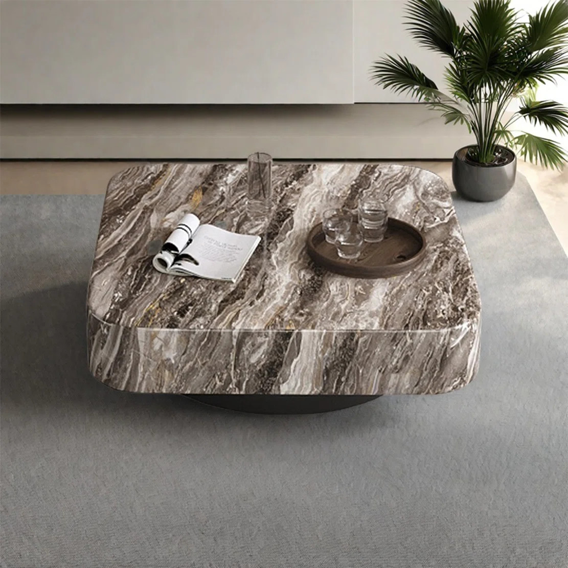 Italian marble square coffee table | Wayfair North America
