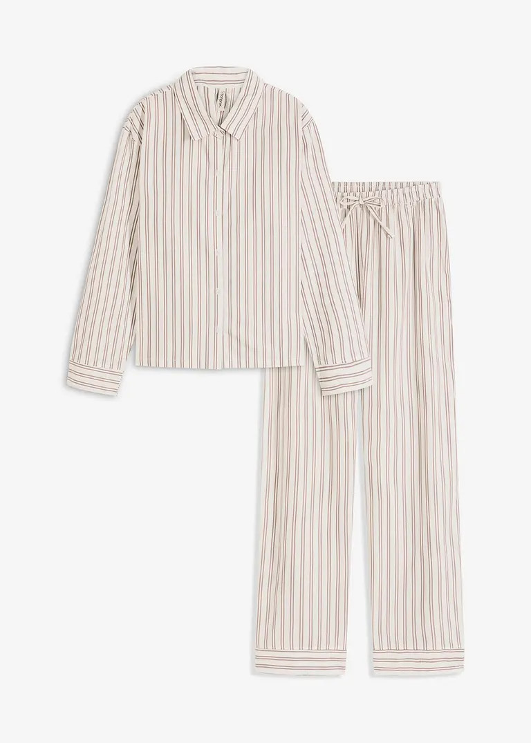 Weit geschnittener Loungewear Hausanzug aus gewebter Baumwolle | Bonprix DE