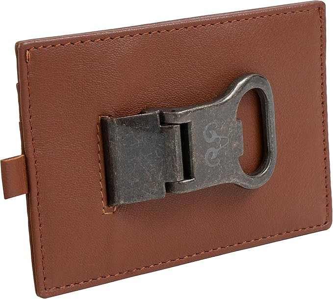 Jack Abrahams Mens Genuine Nappa Leather Card Case RFID Wallet With Removable Money Clip Bottle O... | Amazon (US)