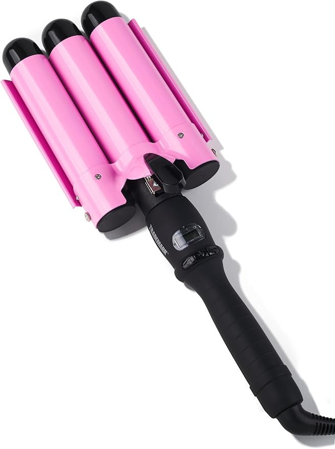 Trademark Beauty Three Barrel Hair Waver, Curling Iron, 1.25 Inch, Beach Waves, Adjustable Temper... | Amazon (US)