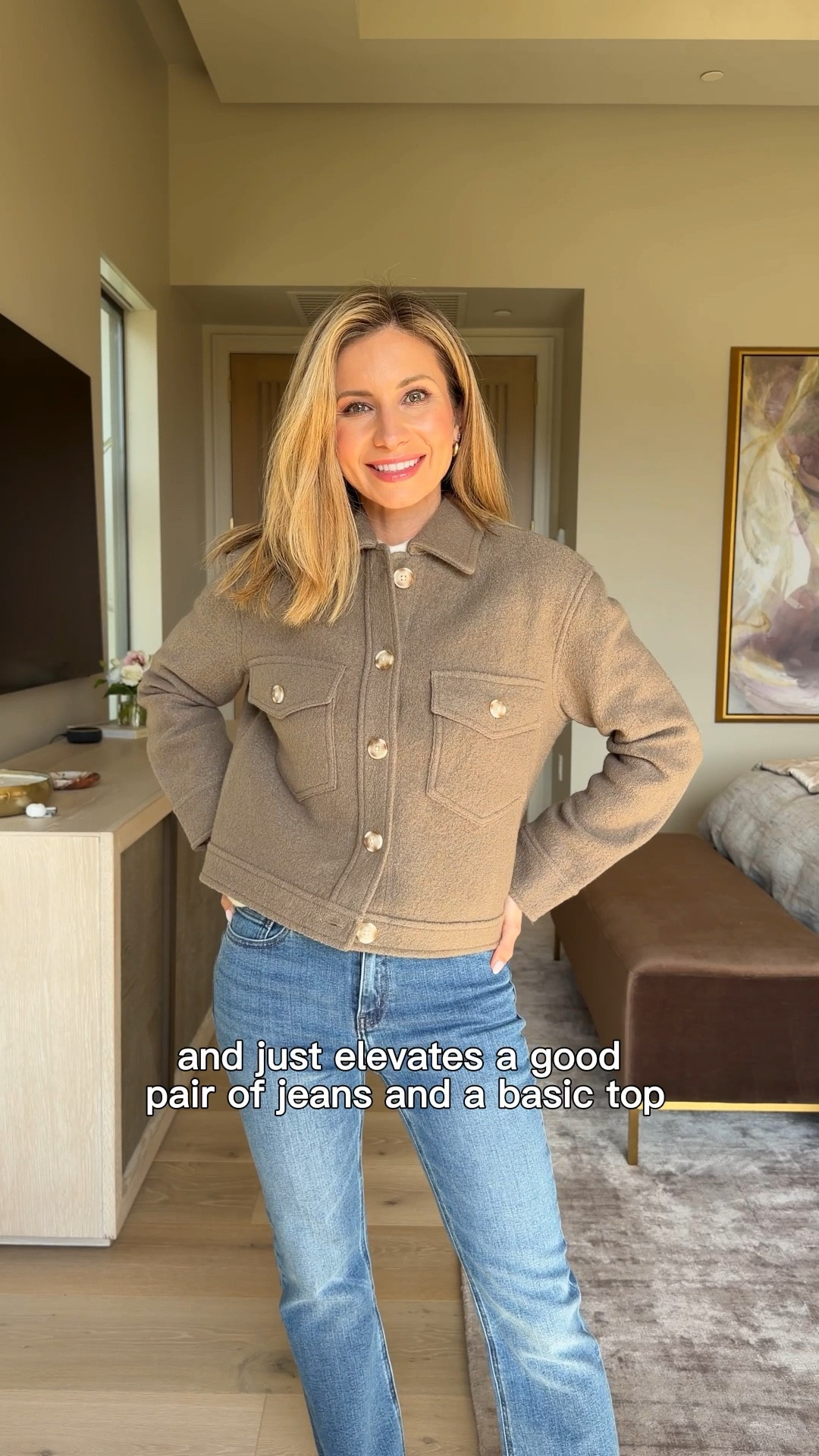 Quince Haul✨
Outfit Look:
QUINCE | 100% Merino Wool Cropped Shirt Jacket - Heather Elm (xs)
QUINCE | Bella Stretch Kick Flare Jeans - Twilight Blue Fray (25)
QUINCE | Mongolian Cashmere Funnel Neck Sweater - Ivory (xs)

#LTKOver40 #LTKPetite