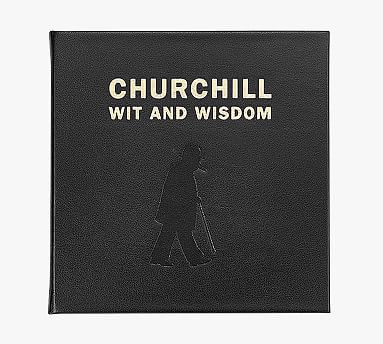 Churchill Wit And Wisdom Leather-Bound Book | Pottery Barn (US)