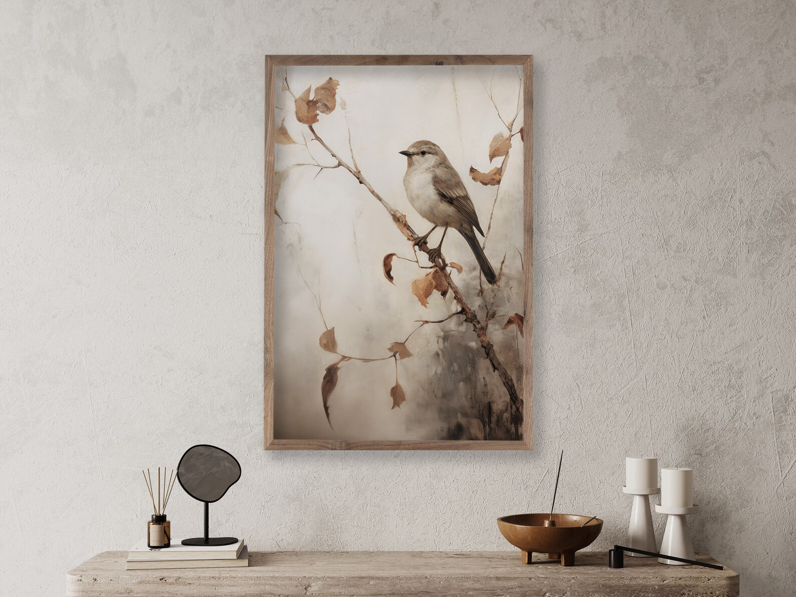 PRINTABLE Vintage Autumn Bird Print, Rustic Fall Wall Art, Farmhouse Neutral Birds Prints, Autumn... | Etsy (DACH)