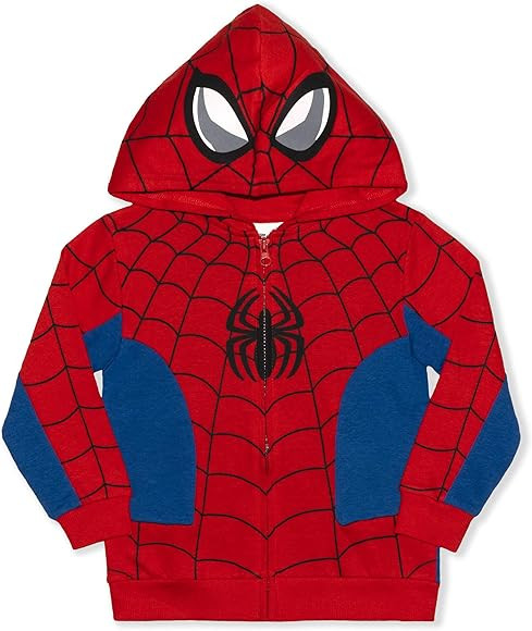 Marvel Avengers Captain America and Spiderman Boys’ Zip-Up Hoodie for Toddler and Little Kids ... | Amazon (US)