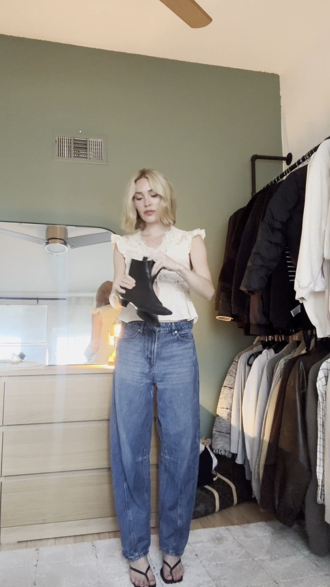 outfit changes! heading to a concert tonight 🎶