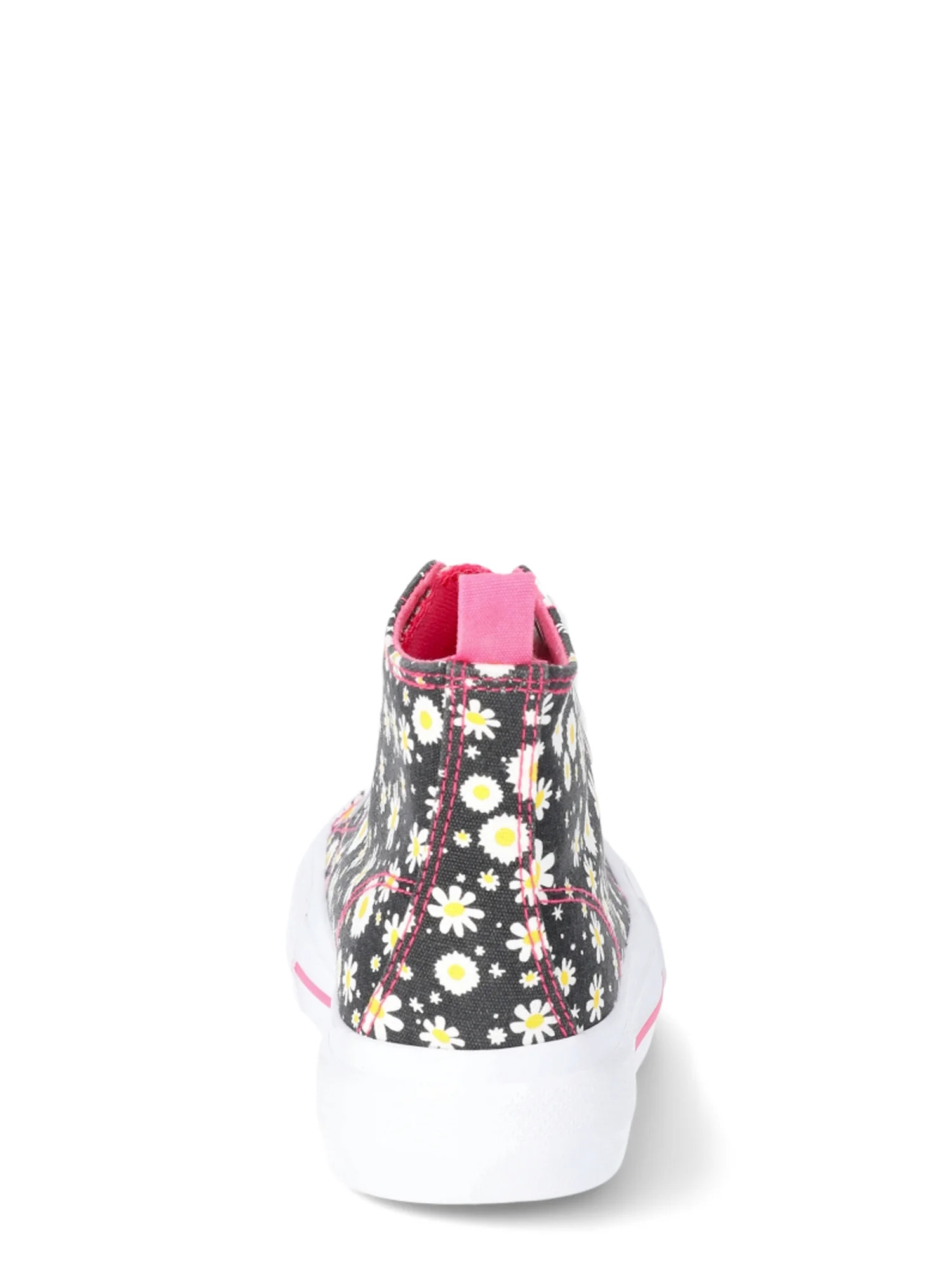 Wonder Nation Little Girl & Big Girl Canvas High Top Sneaker | Walmart (US)