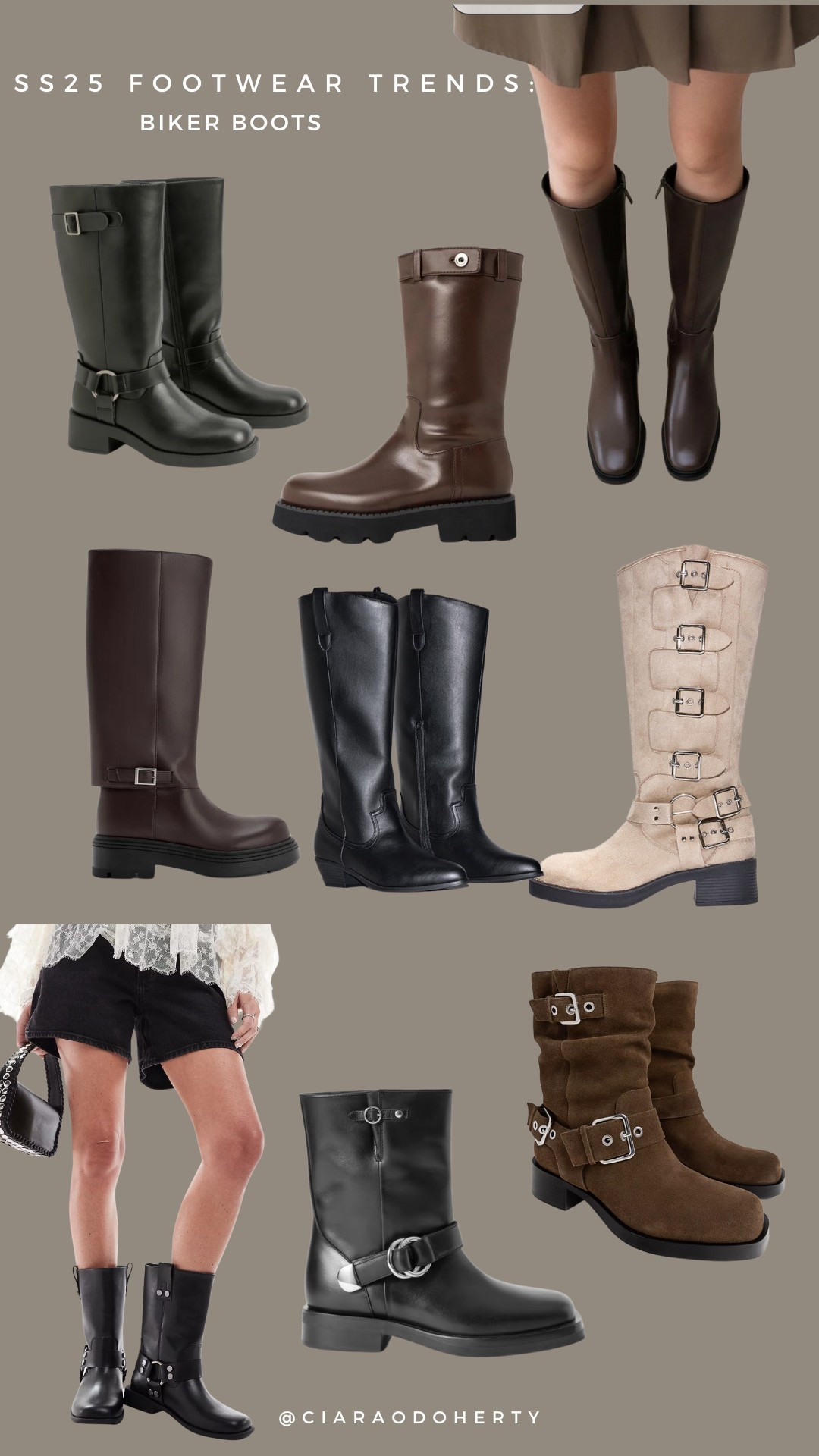 SS 25 shoe trends 
Biker boots, leather boots, slouch boots, buckle boots 

#ltk #ltkeurope #ltkireland 