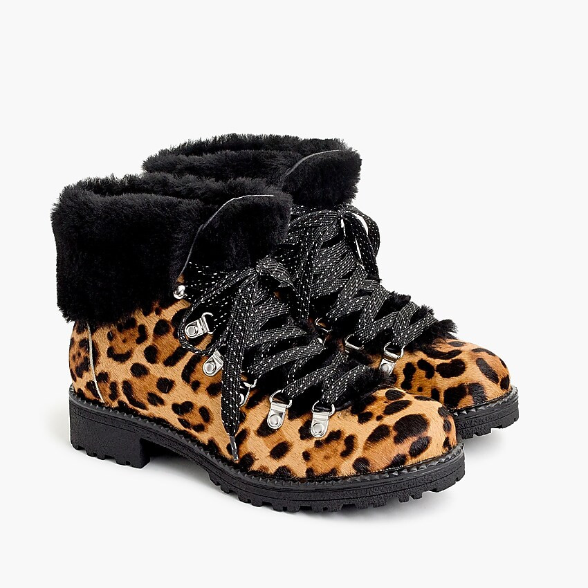 Nordic boots in leopard calf hair | J. Crew US