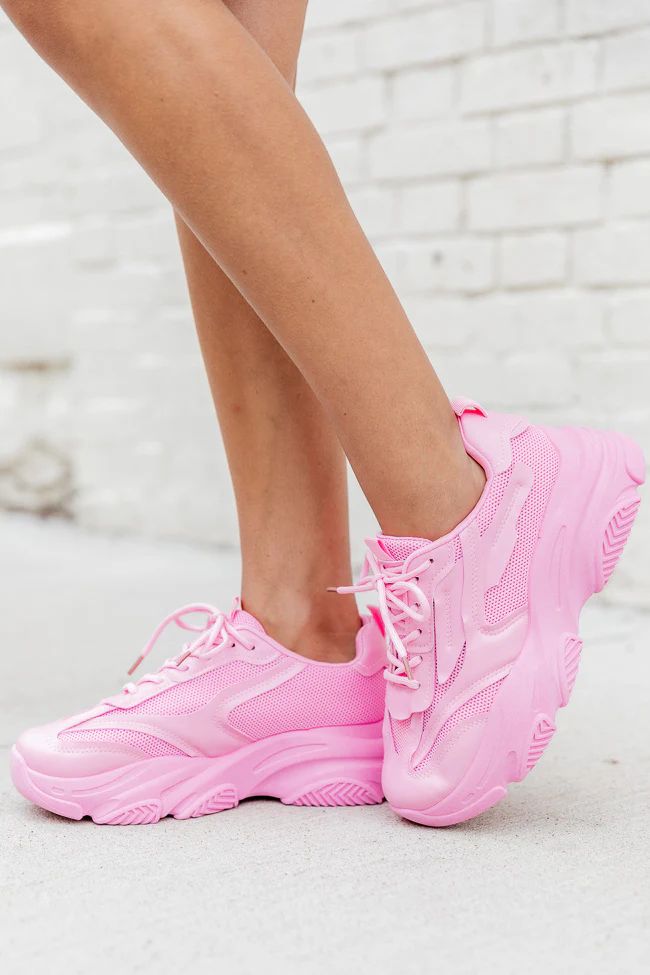 Marie Pink Chunky Sneakers FINAL SALE | Pink Lily