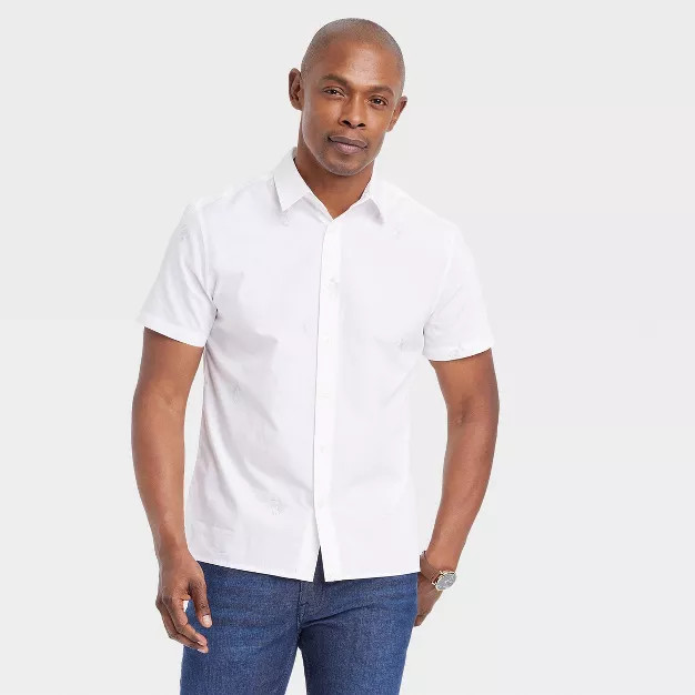 Men's Short Sleeve Woven Novelty Button-Down Shirt - Goodfellow & Co™ | Target
