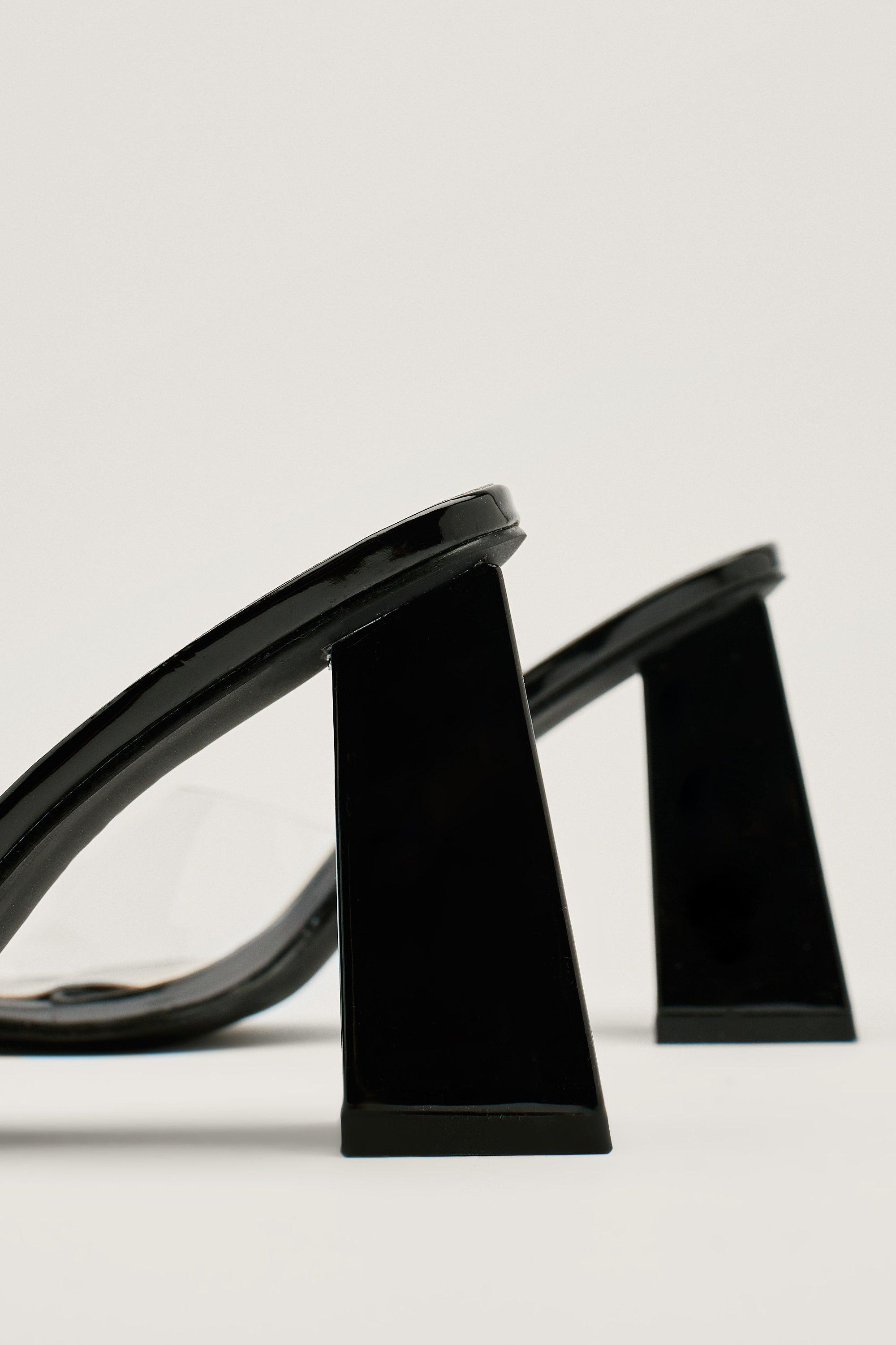 Patent Clear Front Heeled Mules | Nasty Gal Canada