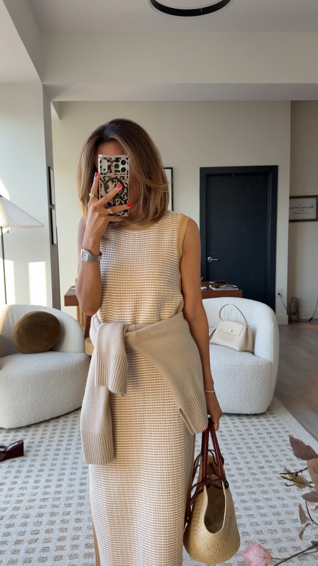 Love this knit dress xs - easy to wear everywhere. Pair it with a cardigan, or denim jacket or make it more summery with the straw bag and raffia sandals 

#LTKSeasonal #LTKootd #LTKOver40