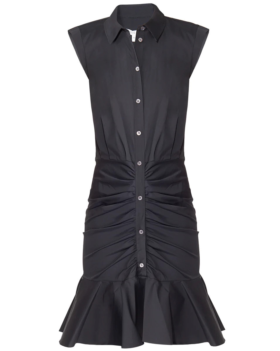 Bell Button Down Ruched Shirtdress | Veronica Beard