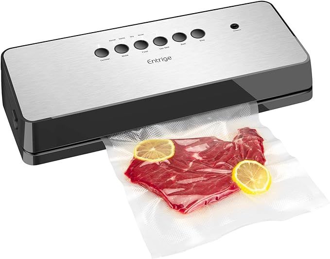 Vacuum Sealer Machine by Entrige, Automatic Food Sealer for Food Savers w/Starter Kit, Dry Moist ... | Amazon (US)