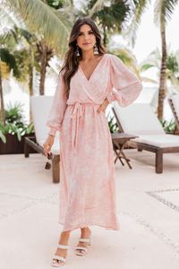 Sight Set On Tonight Mauve/Ivory Floral Maxi Dress | Pink Lily