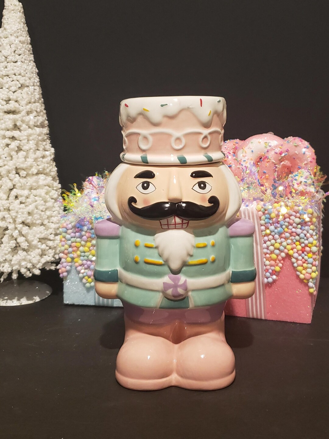 The Best Pastel Nutcracker Cookie Jar for Your Kitchen Christmas Decor - Etsy | Etsy (US)