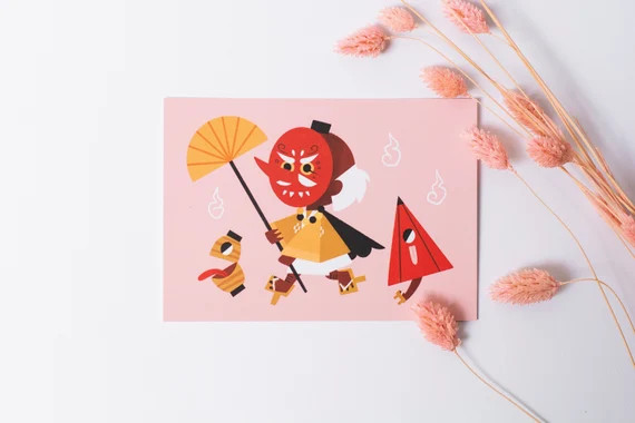 Tengu and Friends  Mini Art Print - Etsy France | Etsy (FR)