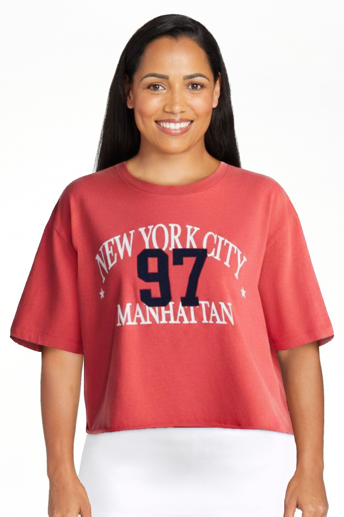No Boundaries Boxy Cropped Graphic Tee, Women's XXS-4X | Walmart (US)