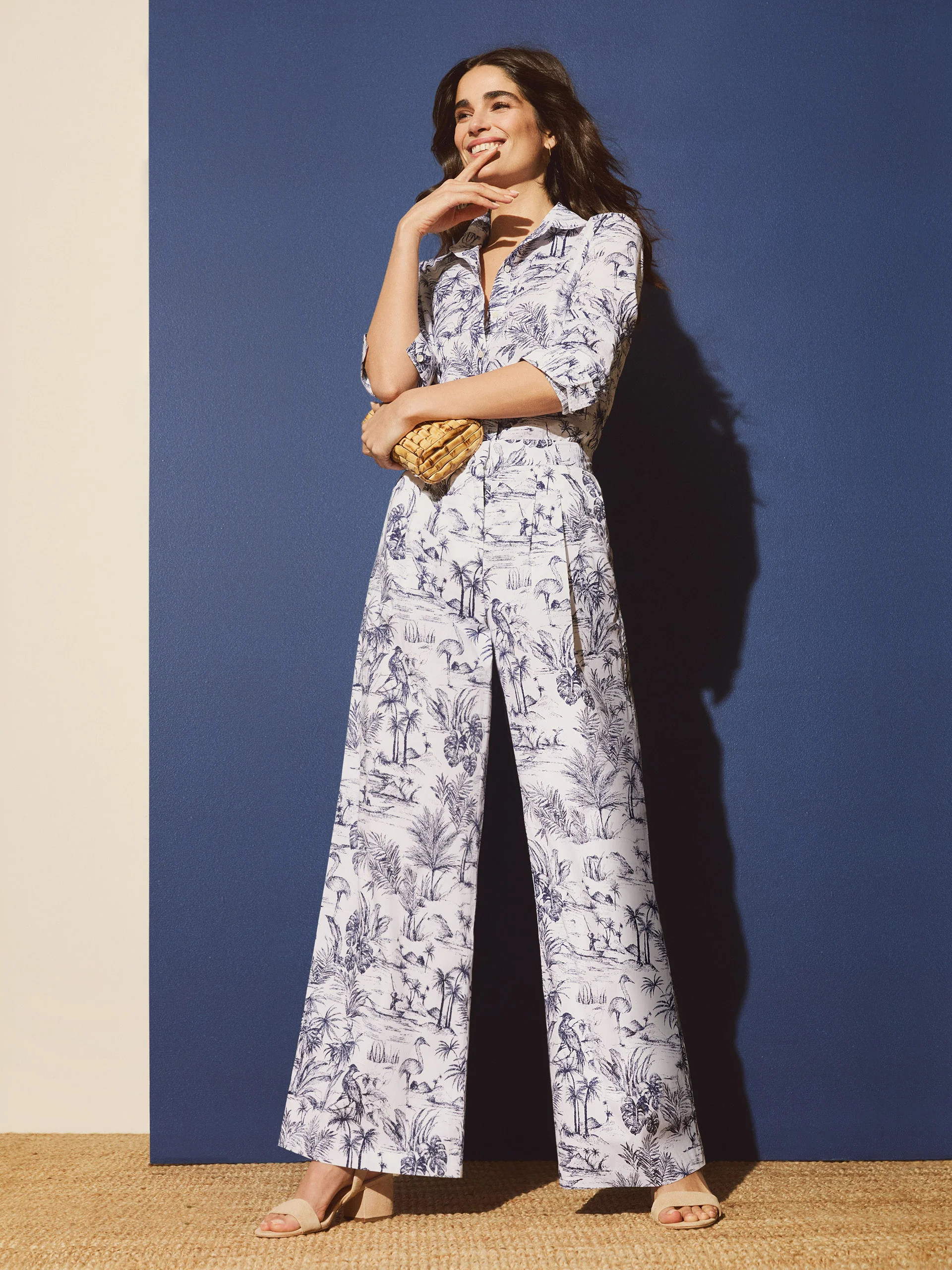 Amal Pants in Heron Toile | J.McLaughlin