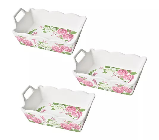 Make Your Selection: Temp-tations Set of (3) Rectangular Nesting Mini Bakers | QVC